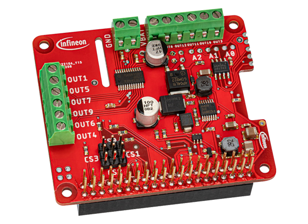 英飞凌 TLE94112ES_RPI_HAT直流电机控制HAT