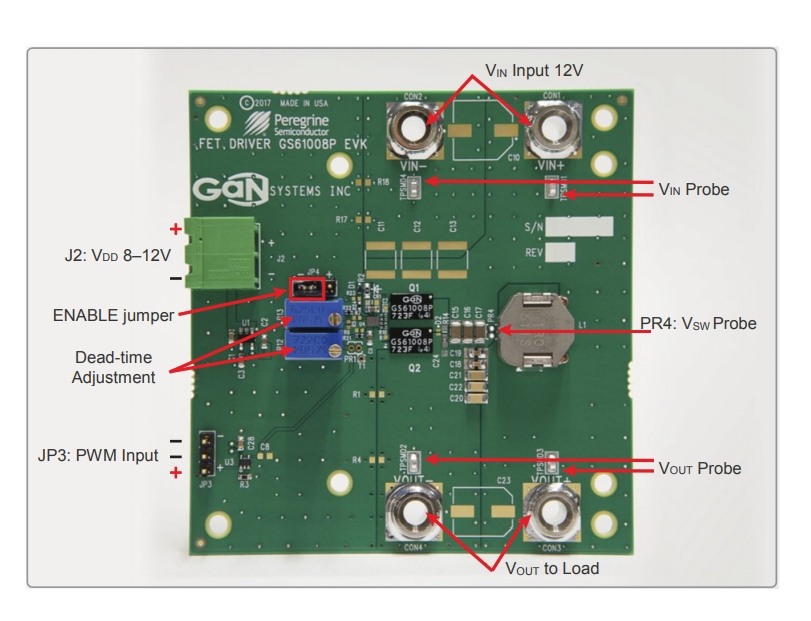 Location Circuit - GaN Systems GS61008P-EVBHF Evaluation Board Location Circuit - GaN Systems GS61008P-EVBHF Evaluation Board