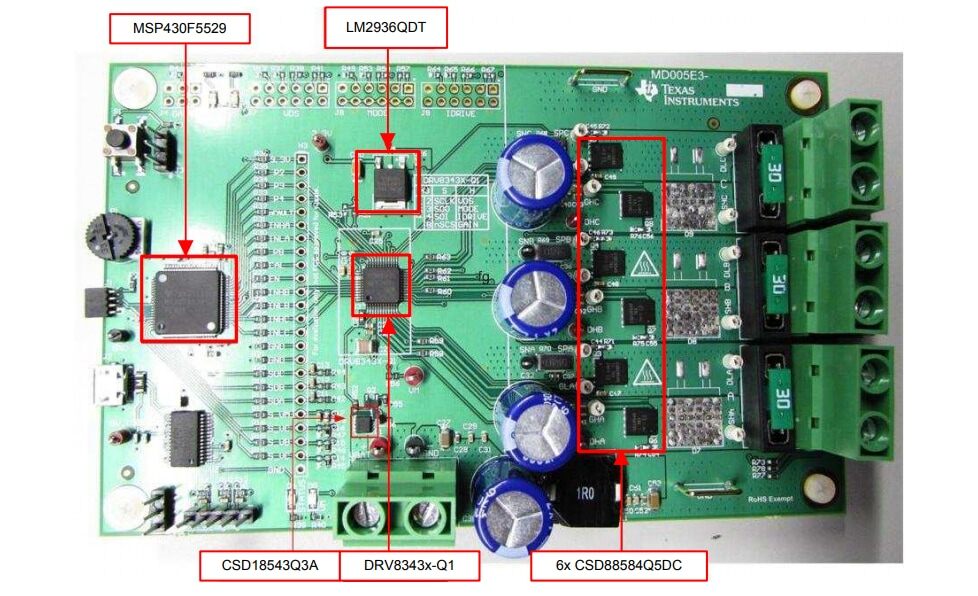位置电路 - 德州仪器 DRV8343x-Q1EVM评估模块