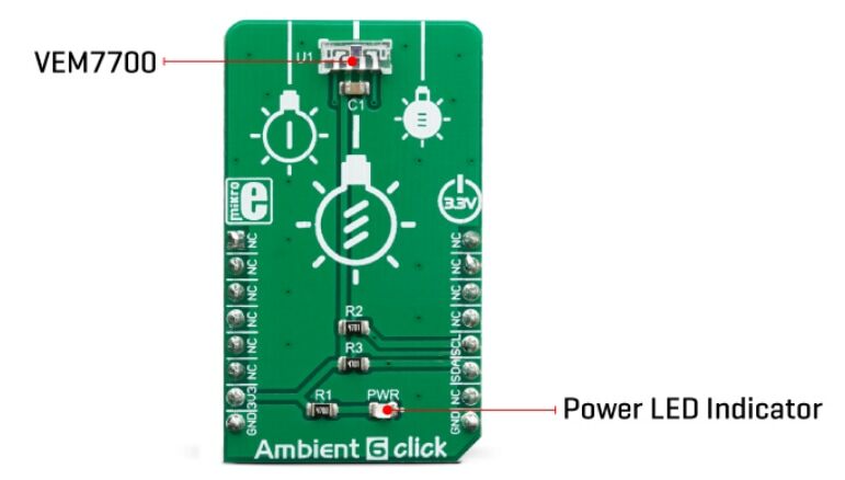 Mikroe MIKROE-3444 Ambient 6 Click Mikroe MIKROE-3444 Ambient 6 Click