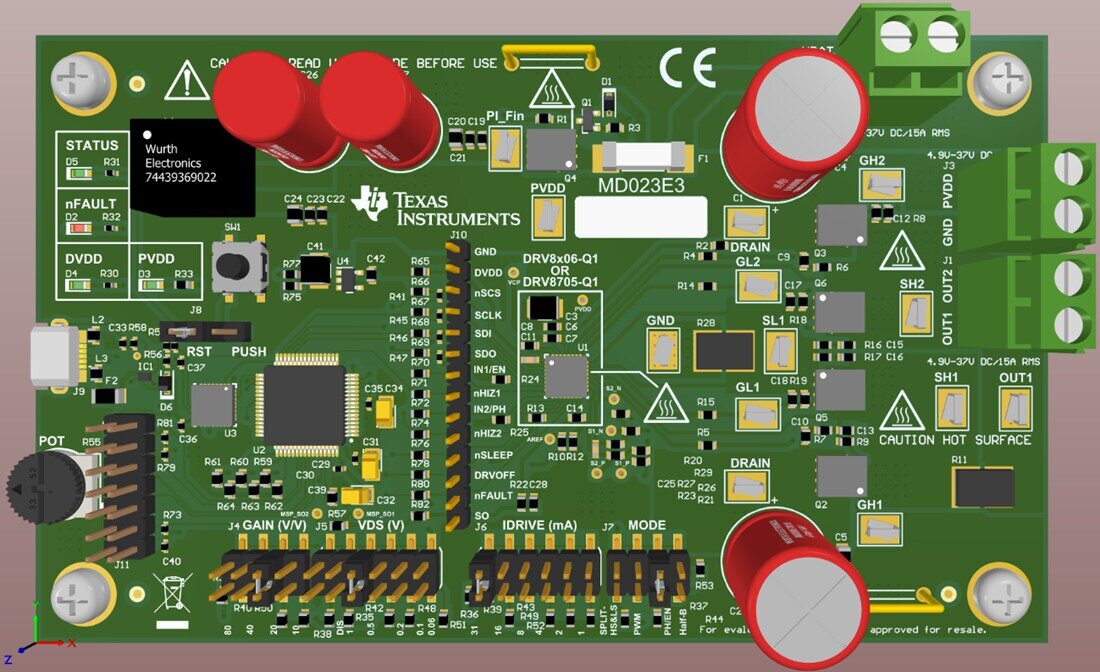 机械图纸 - 德州仪器 DRV8106H-Q1EVM栅极驱动器评估模块 机械图纸 - 德州仪器 DRV8106H-Q1EVM栅极驱动器评估模块