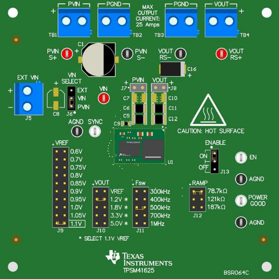 机械图纸 - 德州仪器 TPSM41625EVM / TPSM41615EVM评估板 机械图纸 - 德州仪器 TPSM41625EVM / TPSM41615EVM评估板