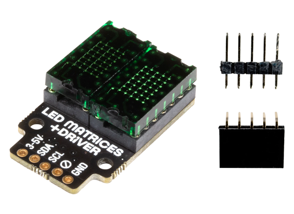 Pimoroni PIM527 LED点阵接线-绿色